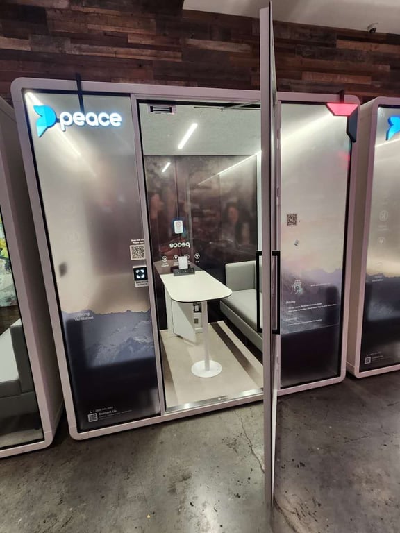 An interior shot of Peace Pod #081