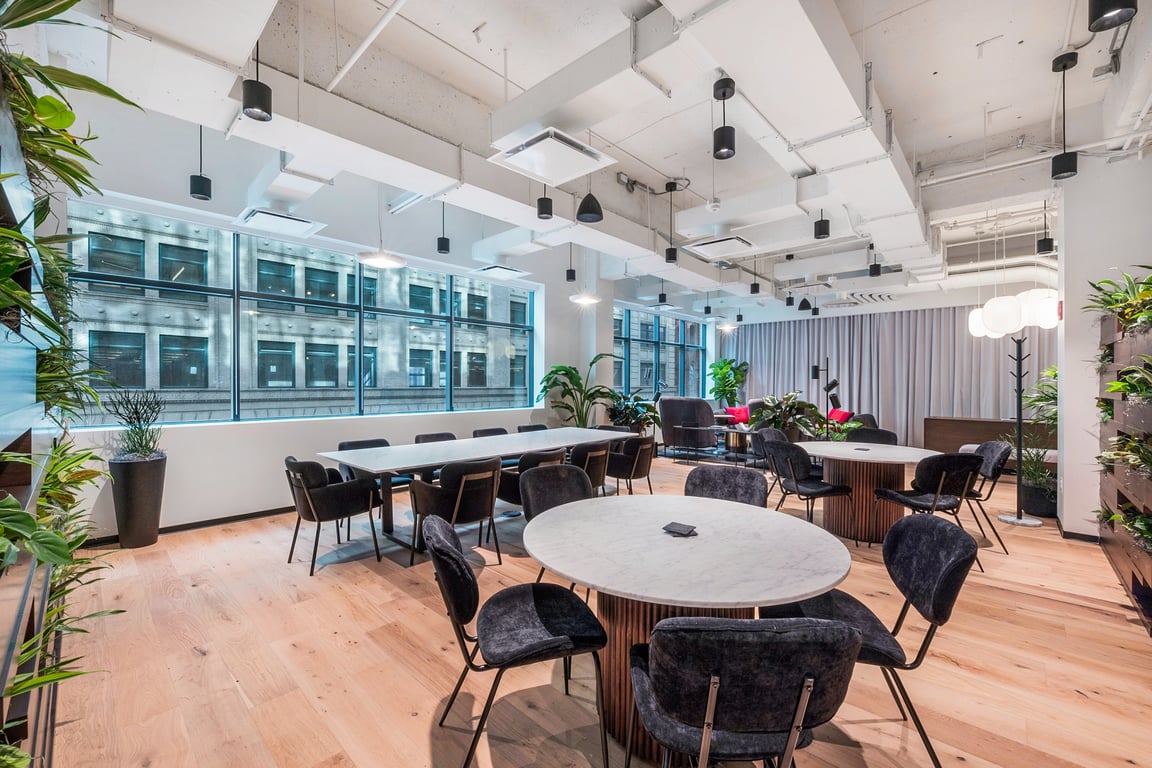 An interior shot of Industrious - SoHo West