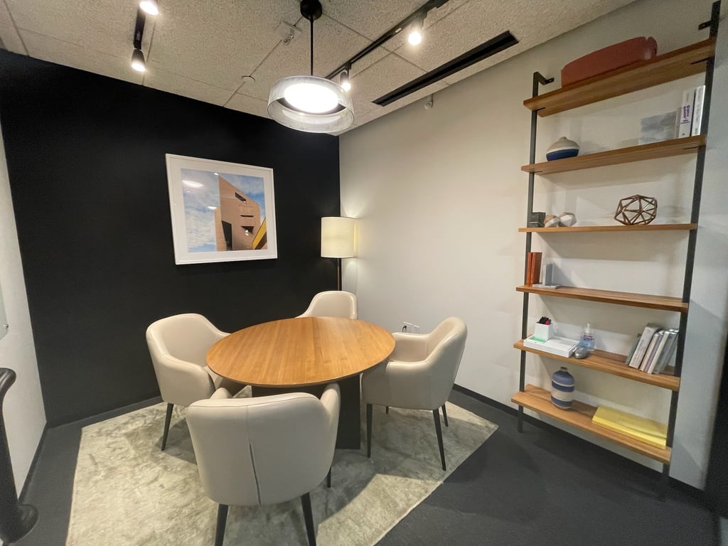 An interior shot of Conf Room F