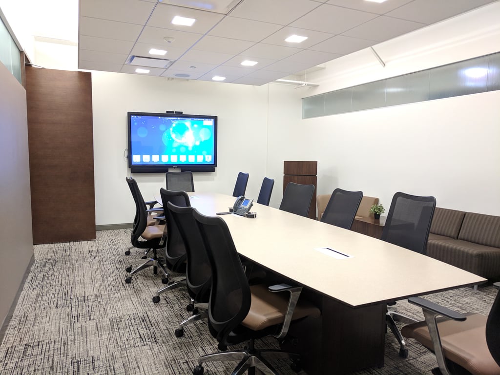An interior shot of Soldier Field Conference Room