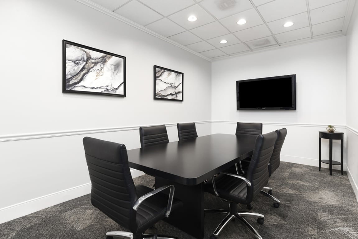 An interior shot of 6 Person Meeting Room A - #1 Medium