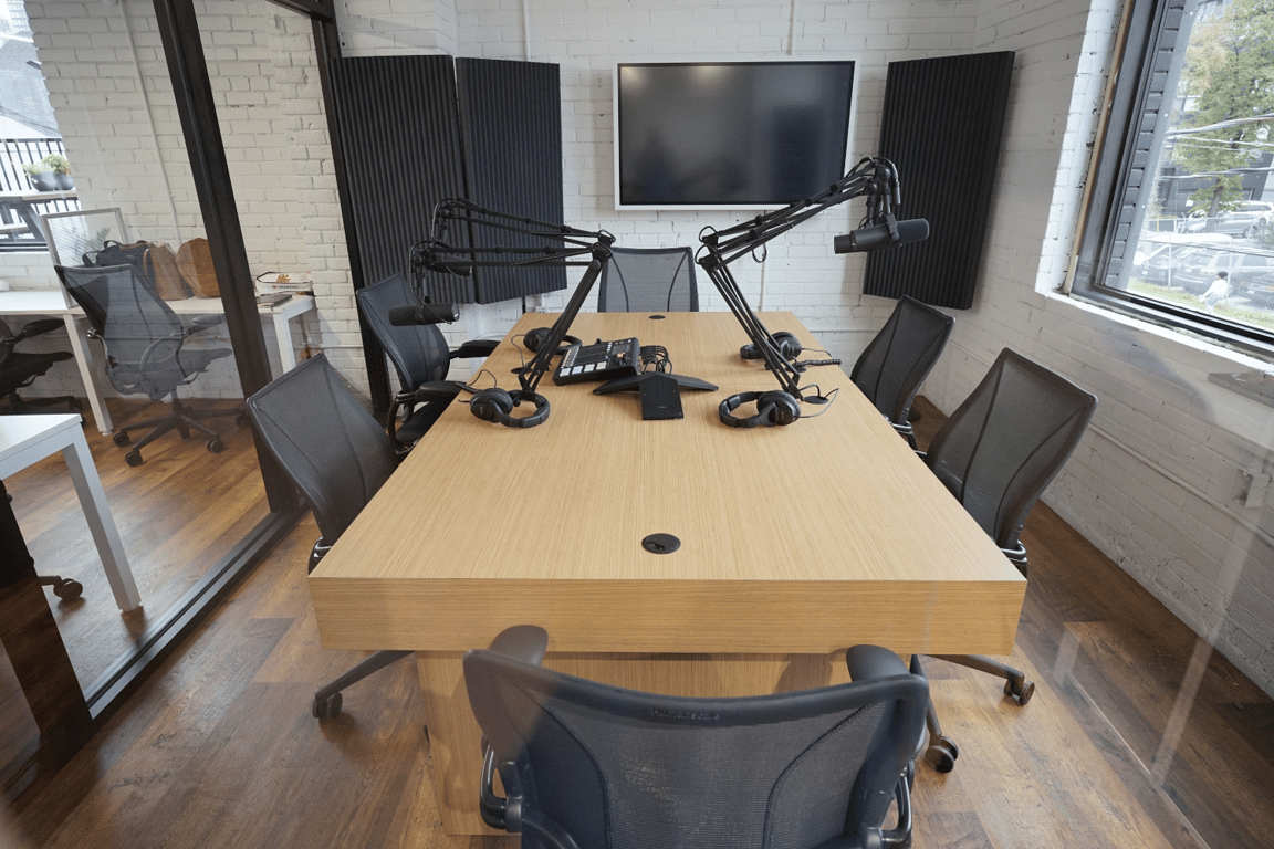 An interior shot of Meeting / Podcast Room