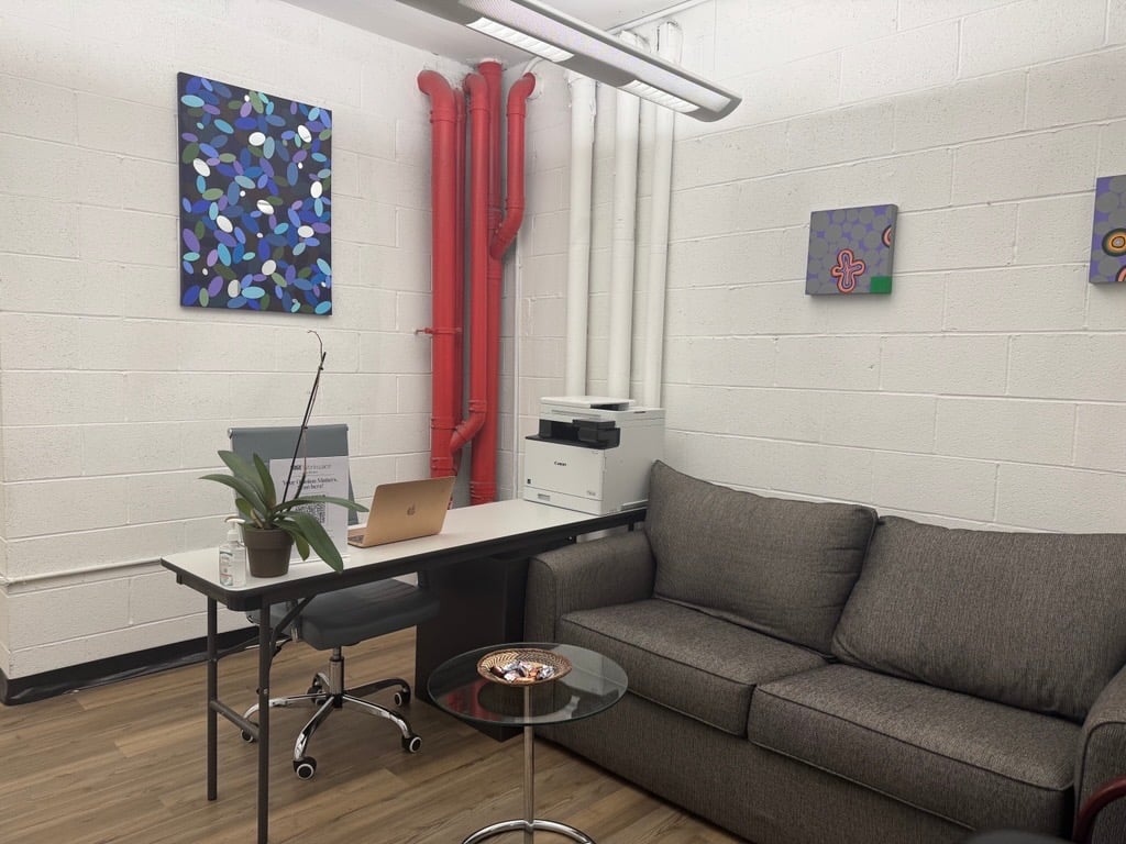 An interior shot of 152-H Open Reception Desk