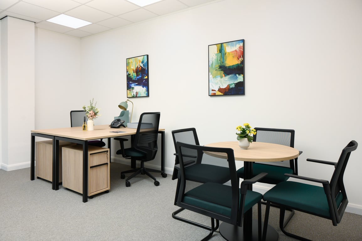 An interior shot of 7 Person Private Day Office