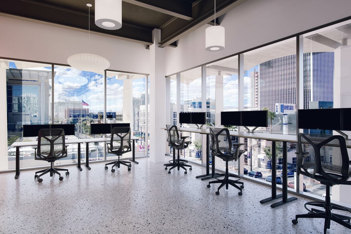 An interior shot of Woven Workspaces