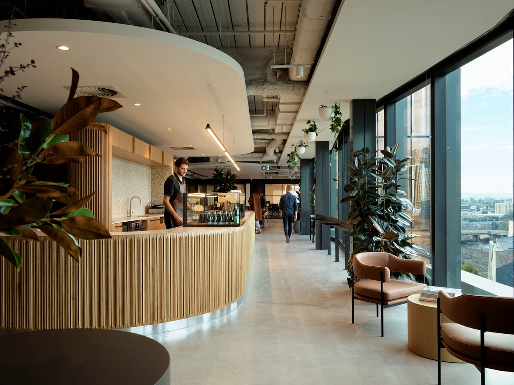 An interior shot of Hub - Flinders Street