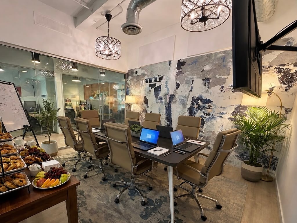 An interior shot of Large Meeting Room