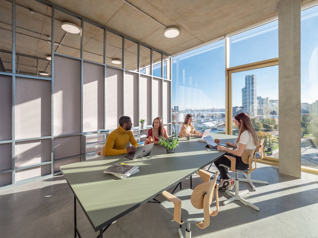 An interior shot of Design District Coworking