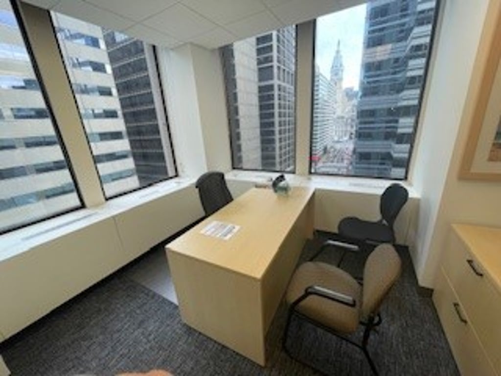 An interior shot of Corner Window Office 8