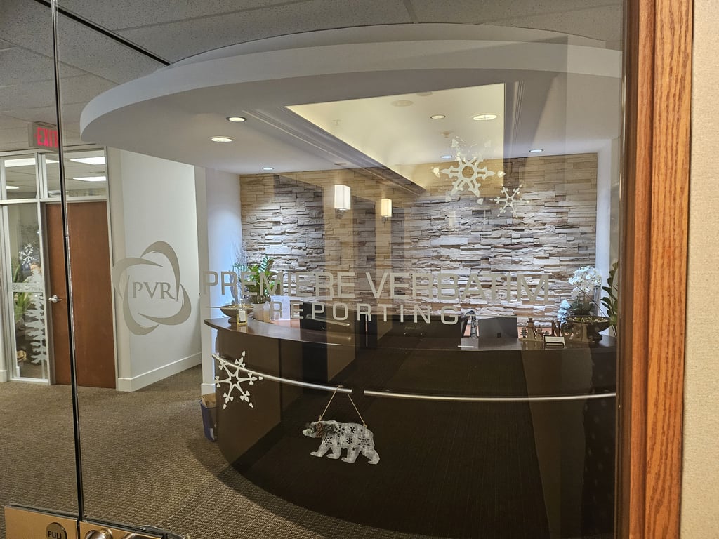 An interior shot of Premiere Verbatim Reporting Ltd.