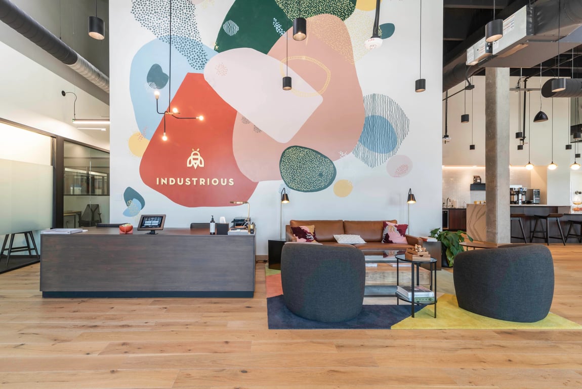 An interior shot of Industrious - NoDa