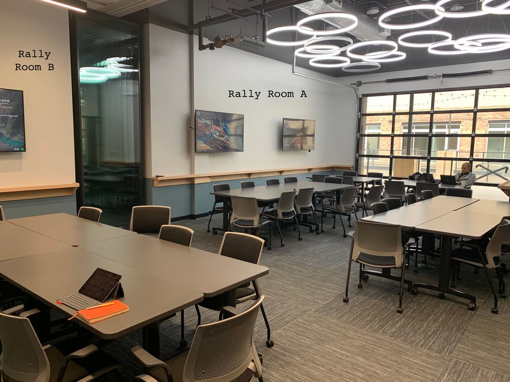 An interior shot of Rally Room A & B