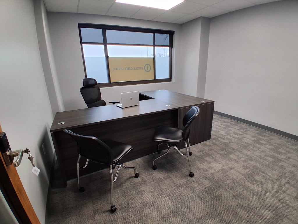 An interior shot of Office 111 - window