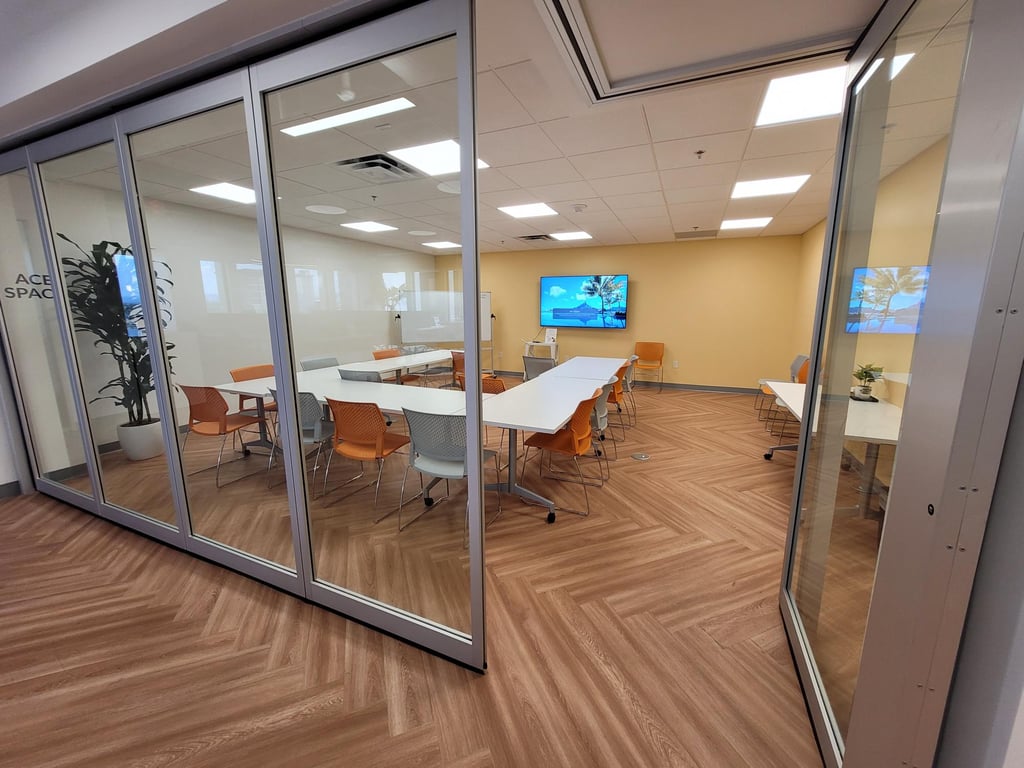 An interior shot of Ace Hub Flex Space
