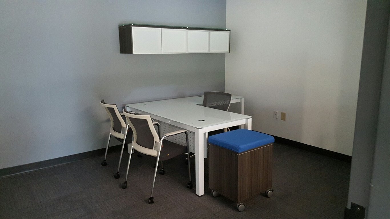 An interior shot of Visitor Office