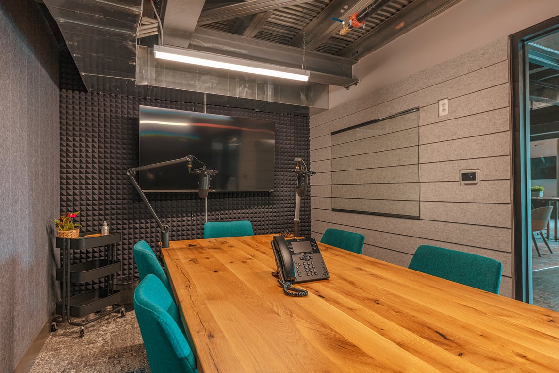 An interior shot of Podcast Room