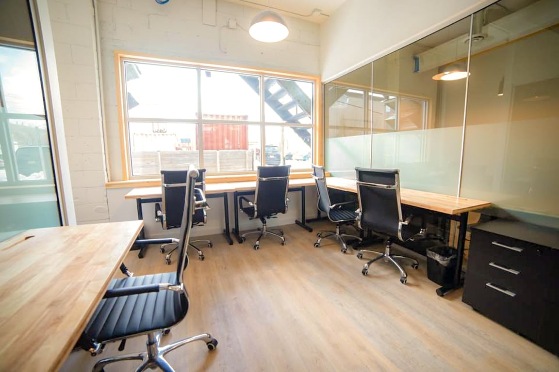 An interior shot of 4-Person Office With Window