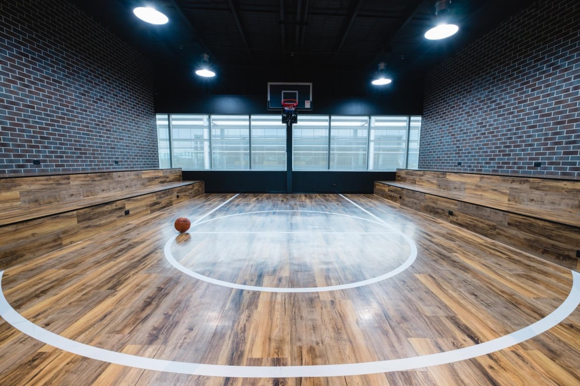 An interior shot of Basketball Court Level 3