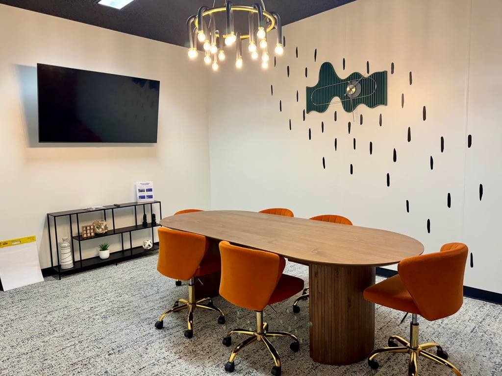 An interior shot of Creative Huddle Room