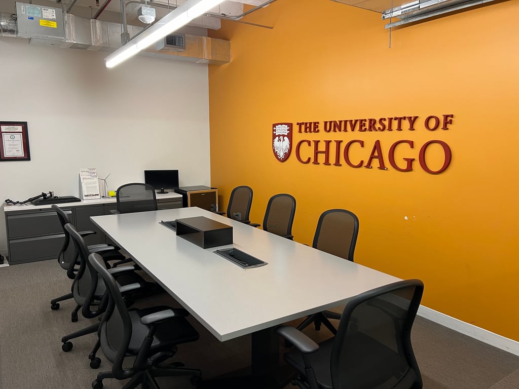 An interior shot of University of Chicago Conference Room