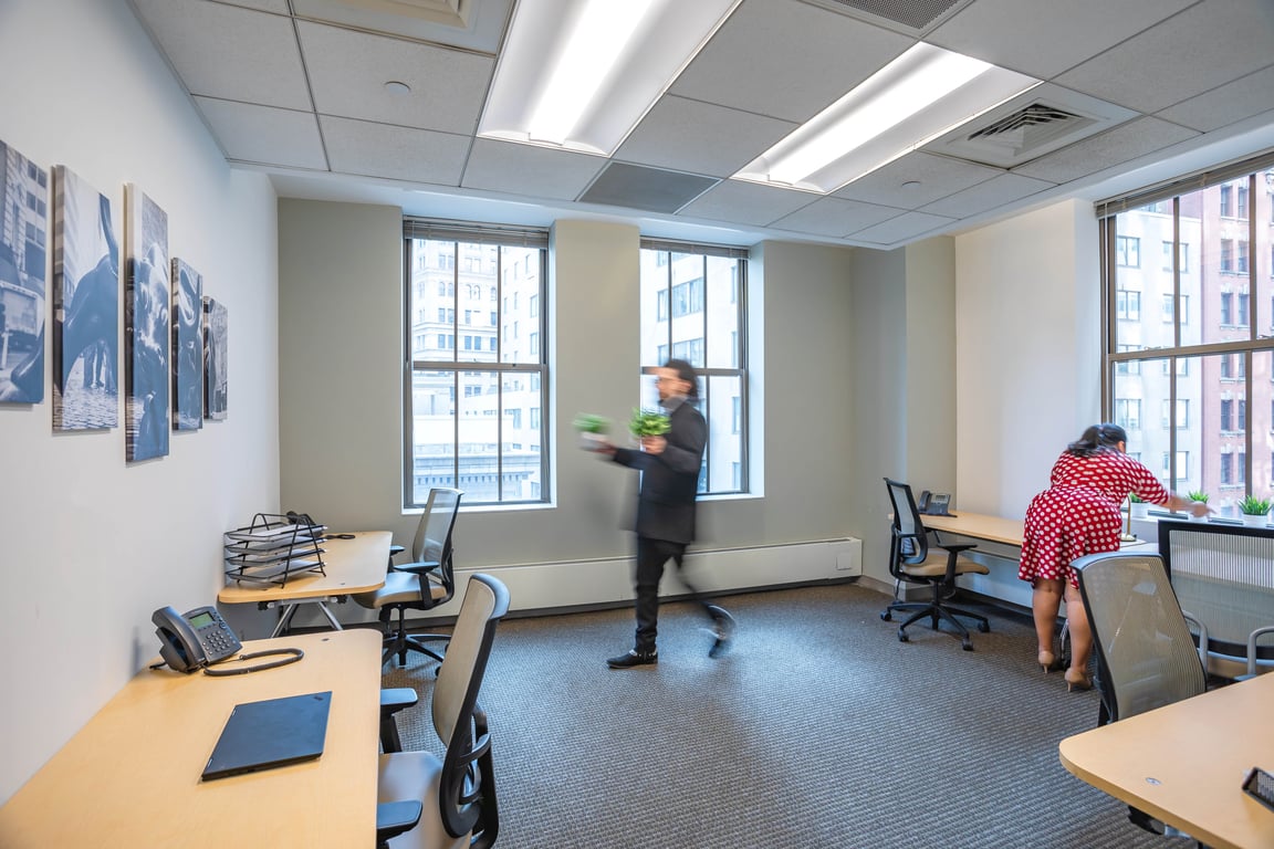 An interior shot of Quest Workspaces - 48 Wall St