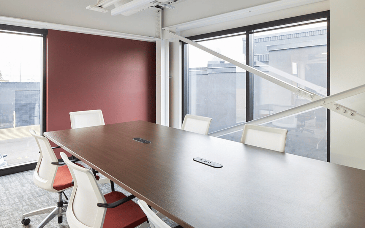 An interior shot of 6 Person Boardroom