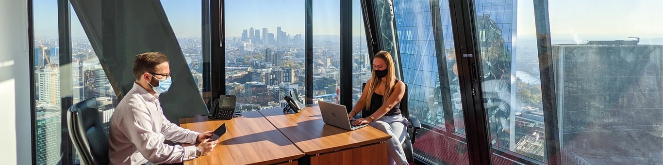 An interior shot of Servcorp - Leadenhall Building