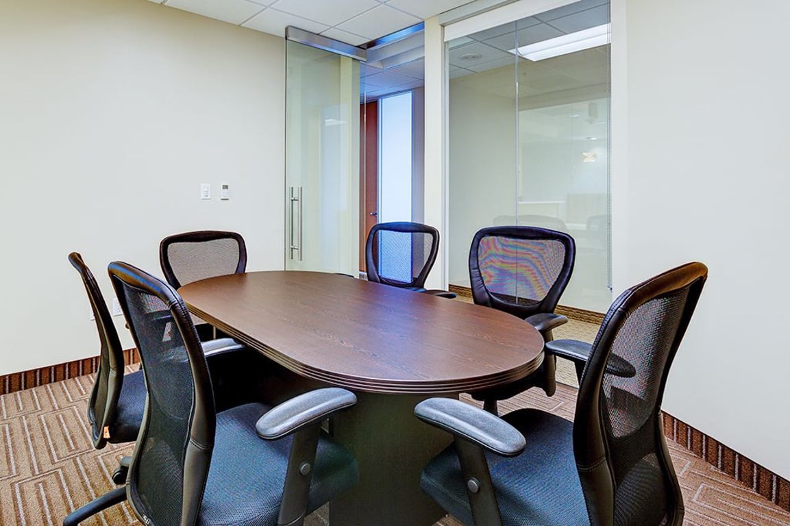 An interior shot of 6 Person Meeting Room