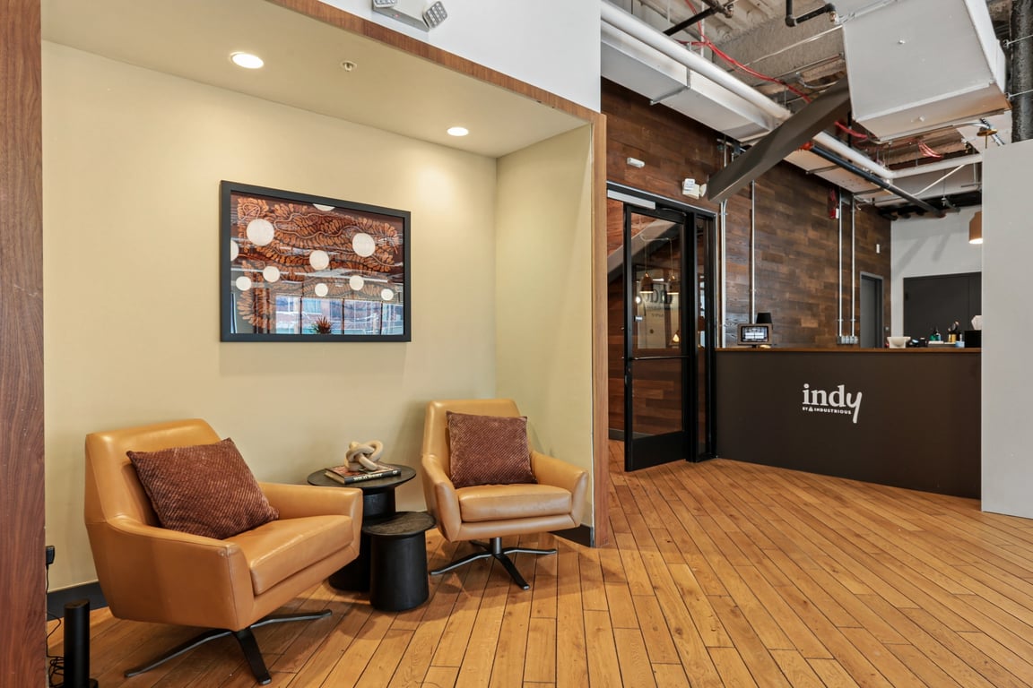 An interior shot of Industrious - Indy by Industrious Platte St