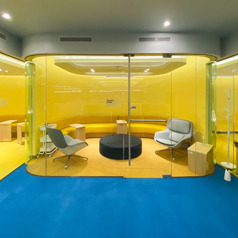 An interior shot of The Talking Room
