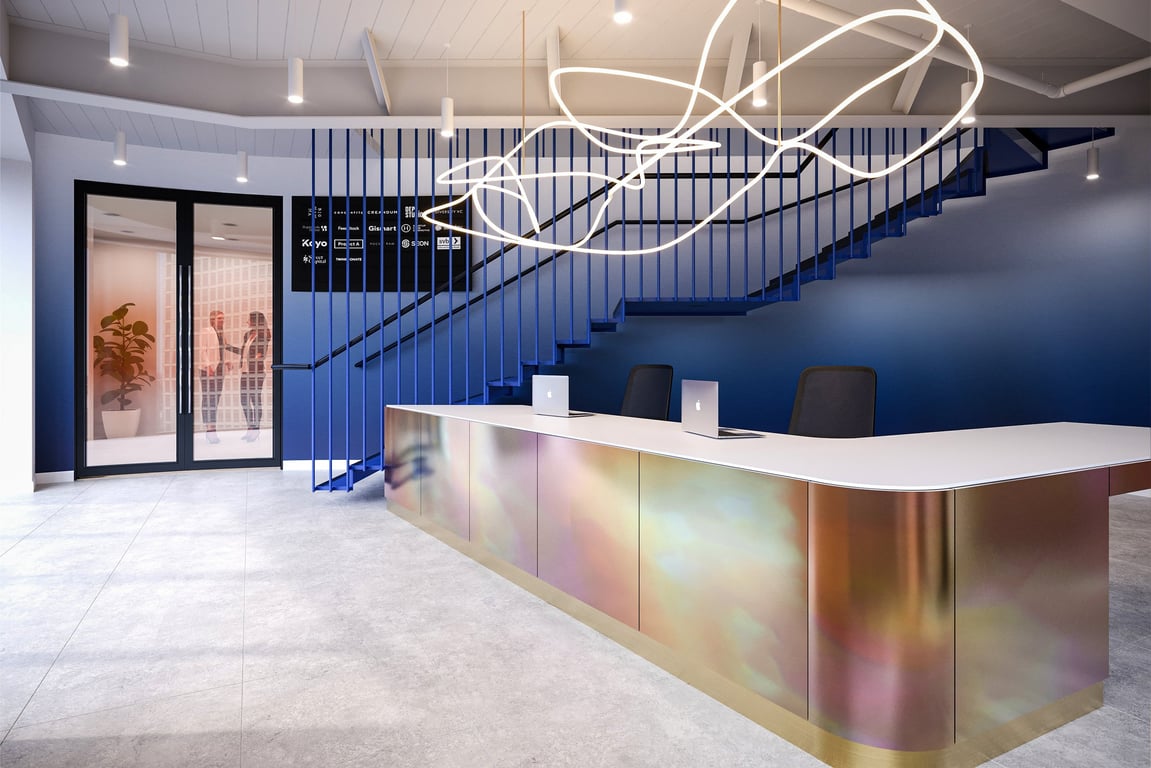 An interior shot of Huckletree - Liverpool Street