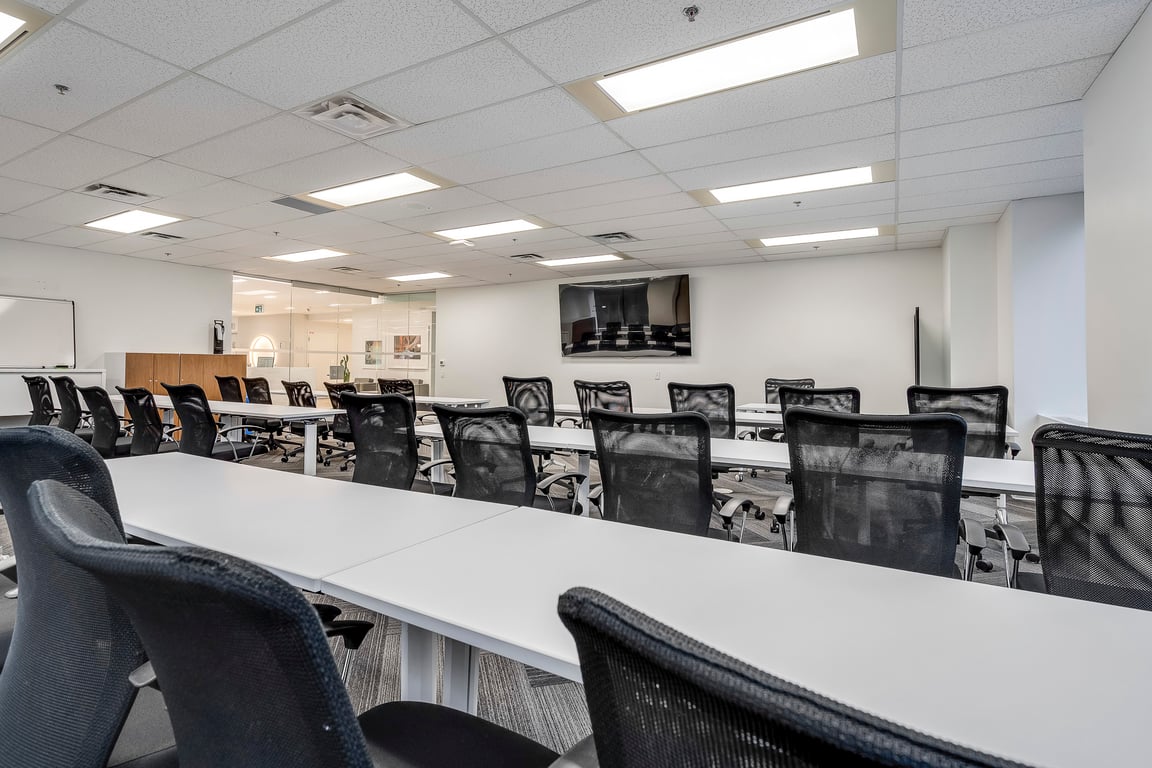 An interior shot of #1 Large Training Classroom
