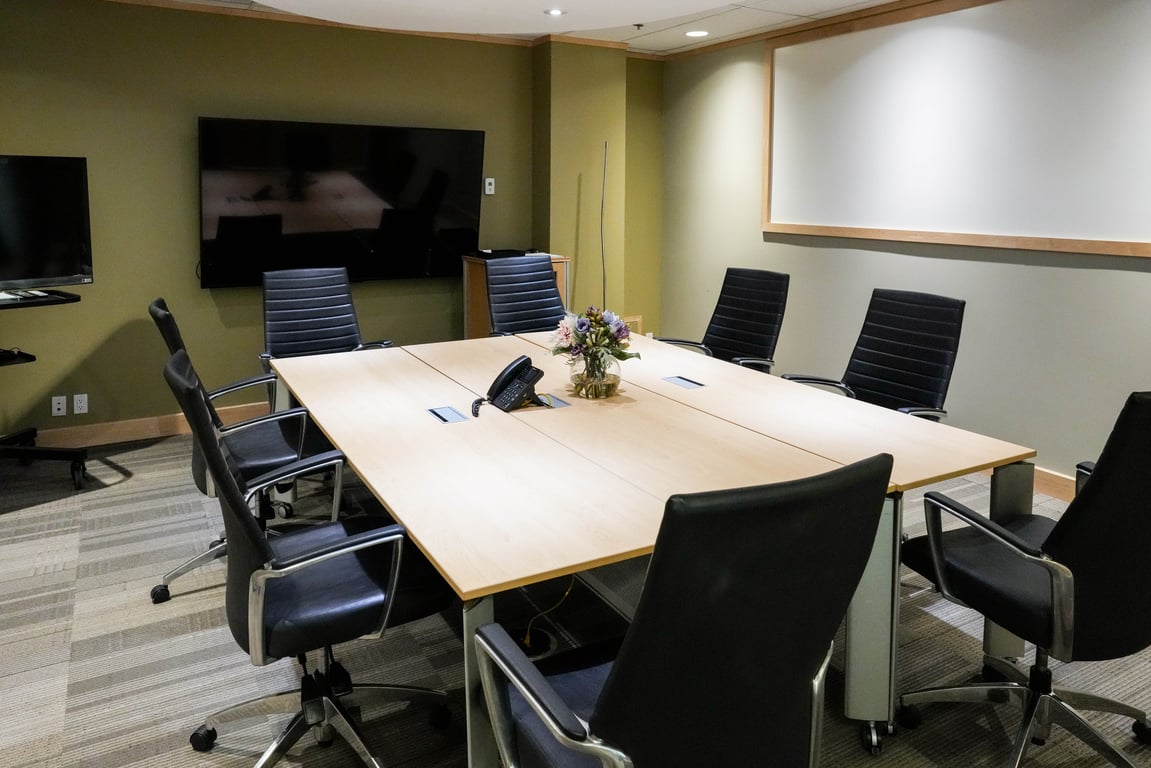 An interior shot of Yorkdale 12 person Executive Boardroom