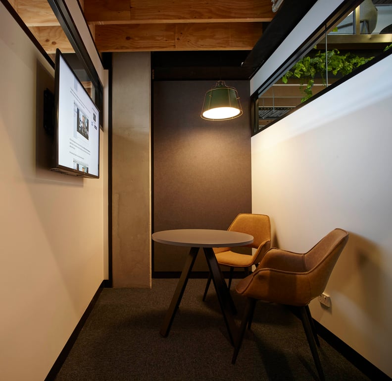 An interior shot of Chat Room