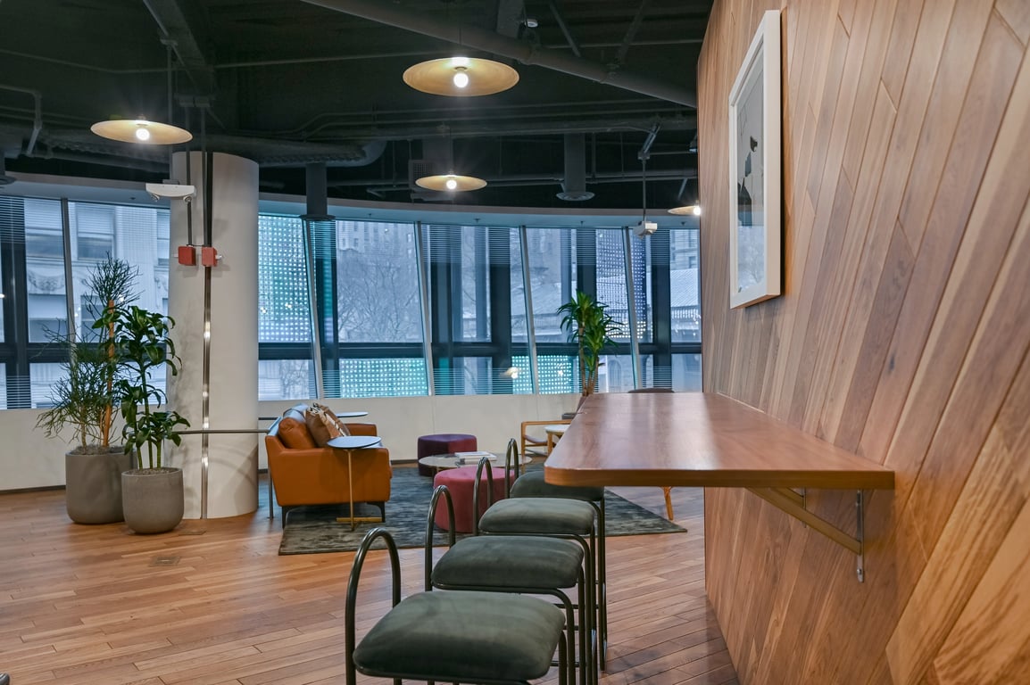 An interior shot of Industrious - Fulton Center