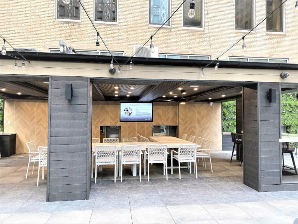 An interior shot of Indoor/Outdoor Meeting Room