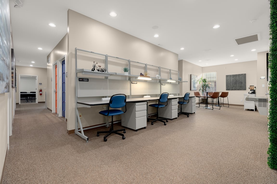 An interior shot of Dedicated Desk #1 - St. Peters