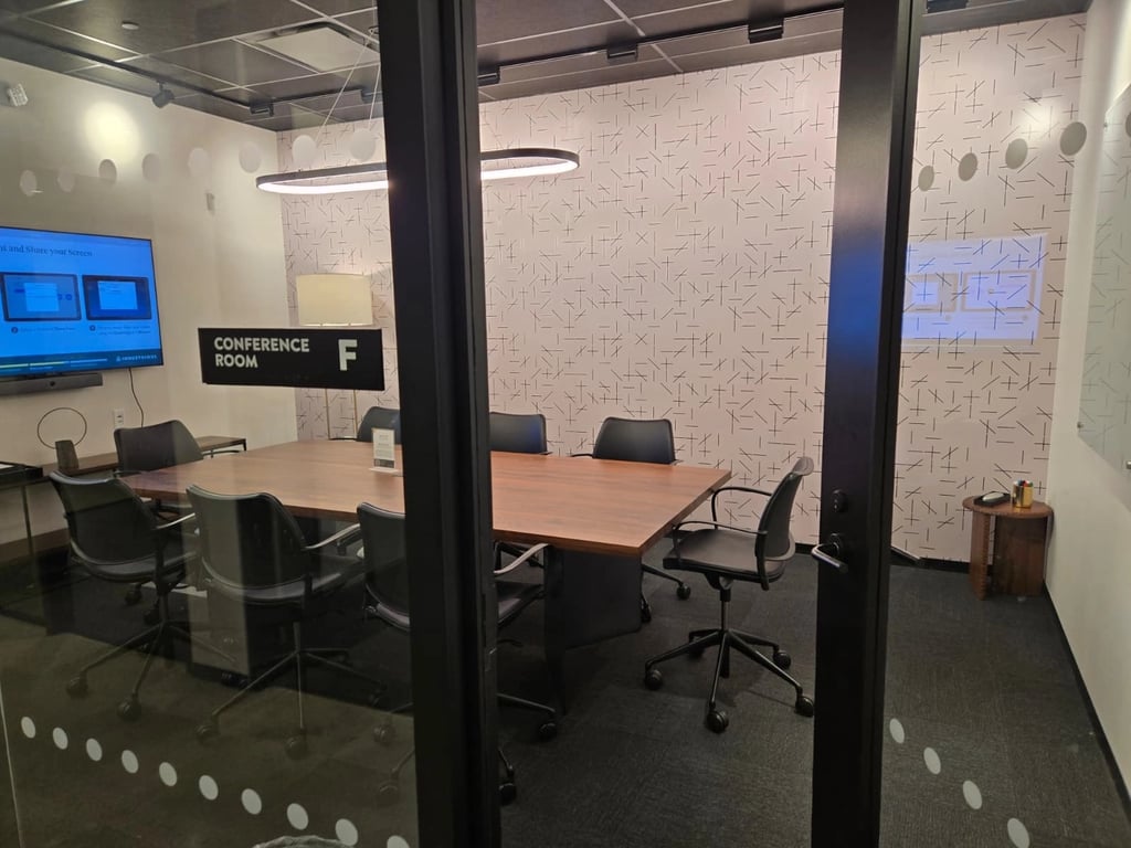 An interior shot of Conf Room F