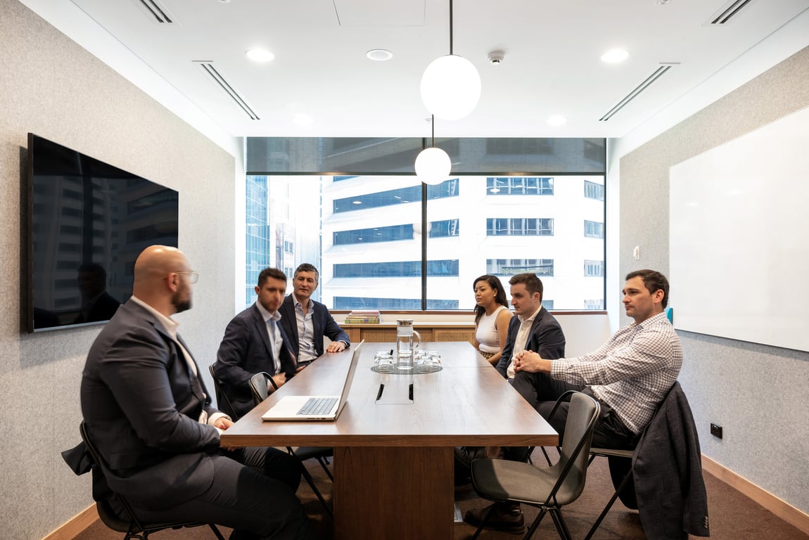 An interior shot of Boardroom 2 - 18 person