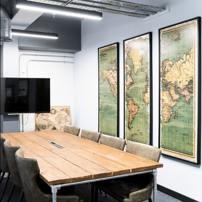 An interior shot of Map Room