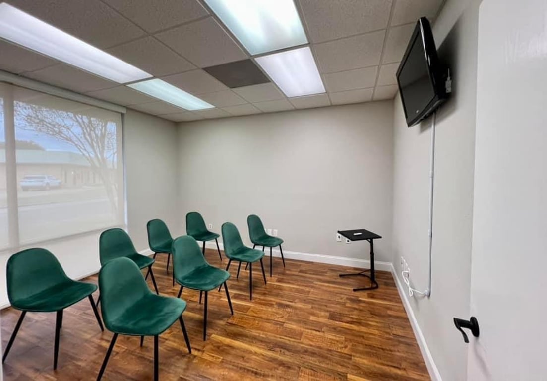 An interior shot of TRAINING ROOM - CLASSROOM STYLE