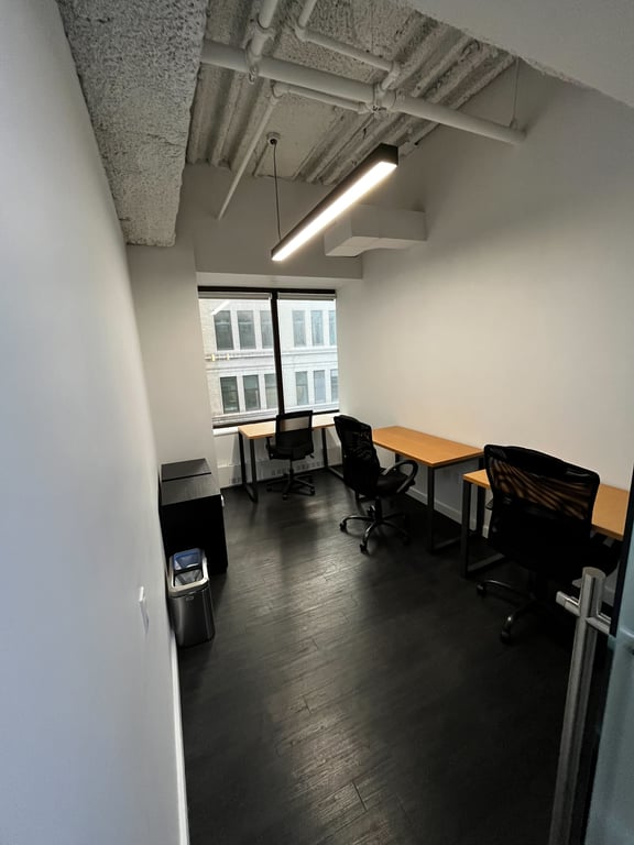An interior shot of 3 Desk Interior Office