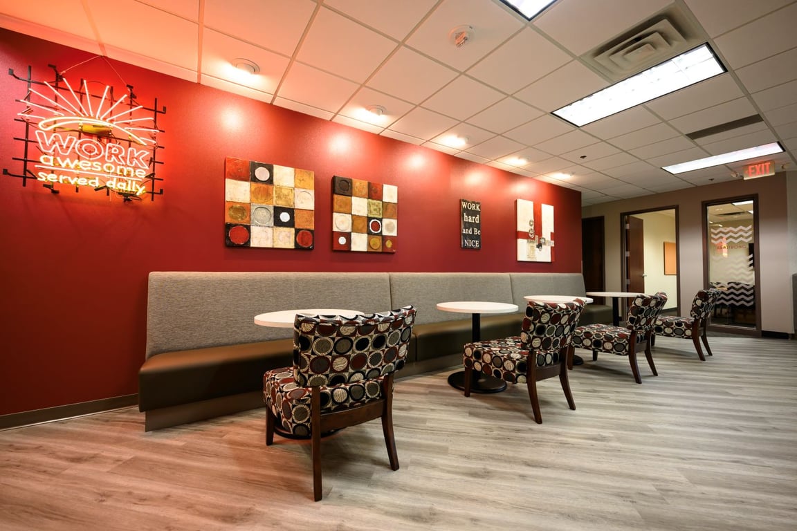 An interior shot of OffiCenters - Bloomington Airport