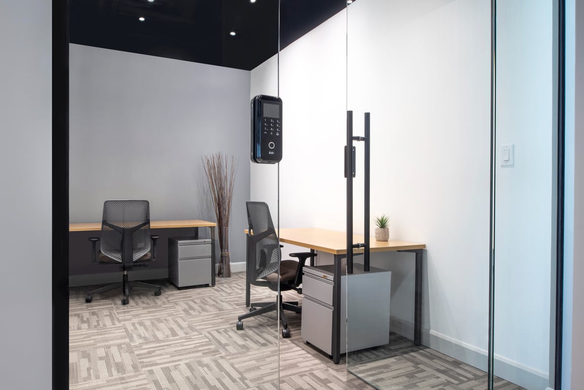 An interior shot of 2 Person Private Office