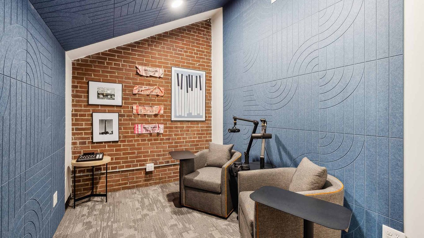 An interior shot of Podcast Studio at Apt CoWork