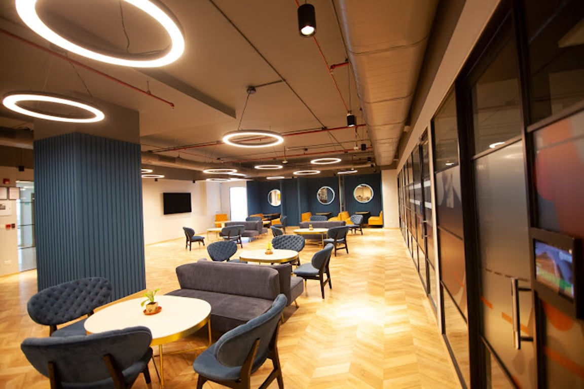An interior shot of Awfis - Empire Tower Airoli
