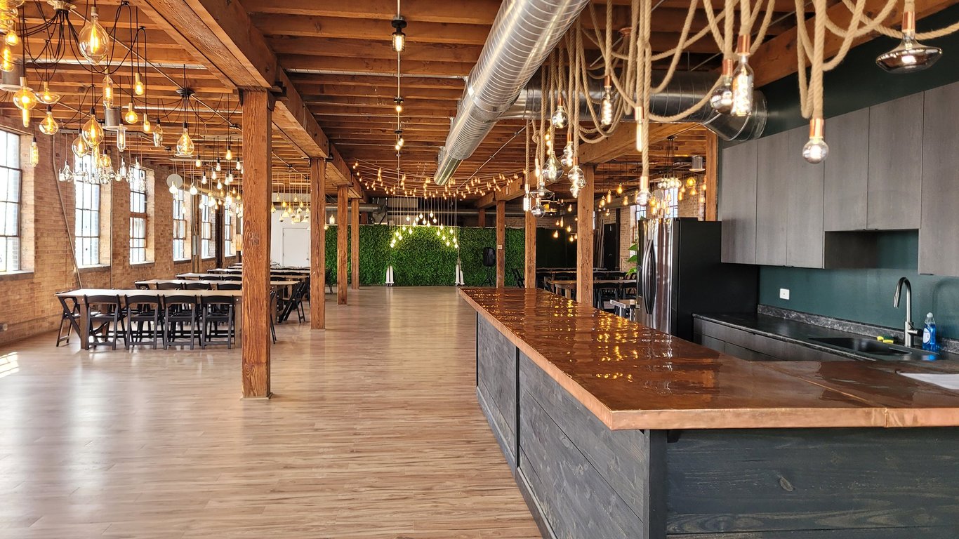 An interior shot of Hangout Lighting