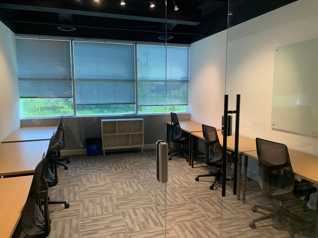 An interior shot of 6 Person Window Office