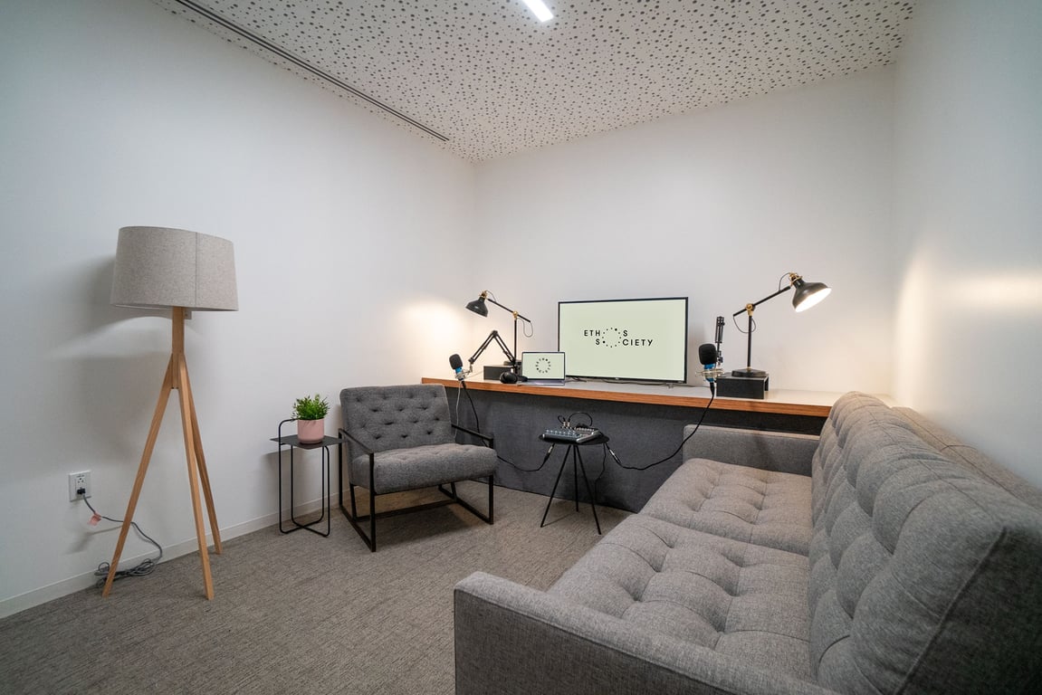 An interior shot of Podcast Room