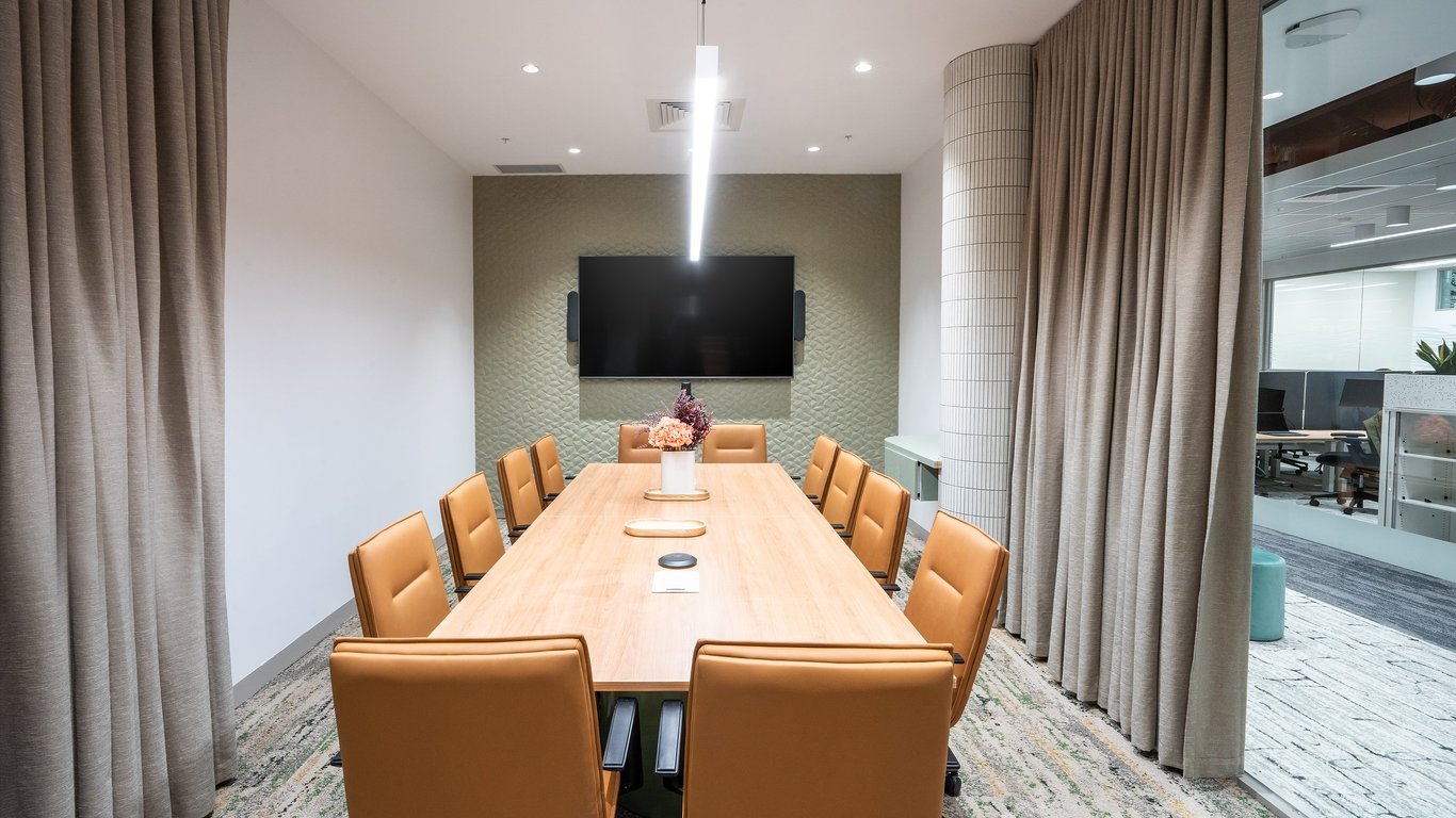 An interior shot of Burke Boardroom